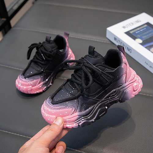 Children's Shoes Spring and Autumn New Arrival Kids Leather Surface Sports Shoes for Big Kids Girls and Boys Fashion Dad Shoes
