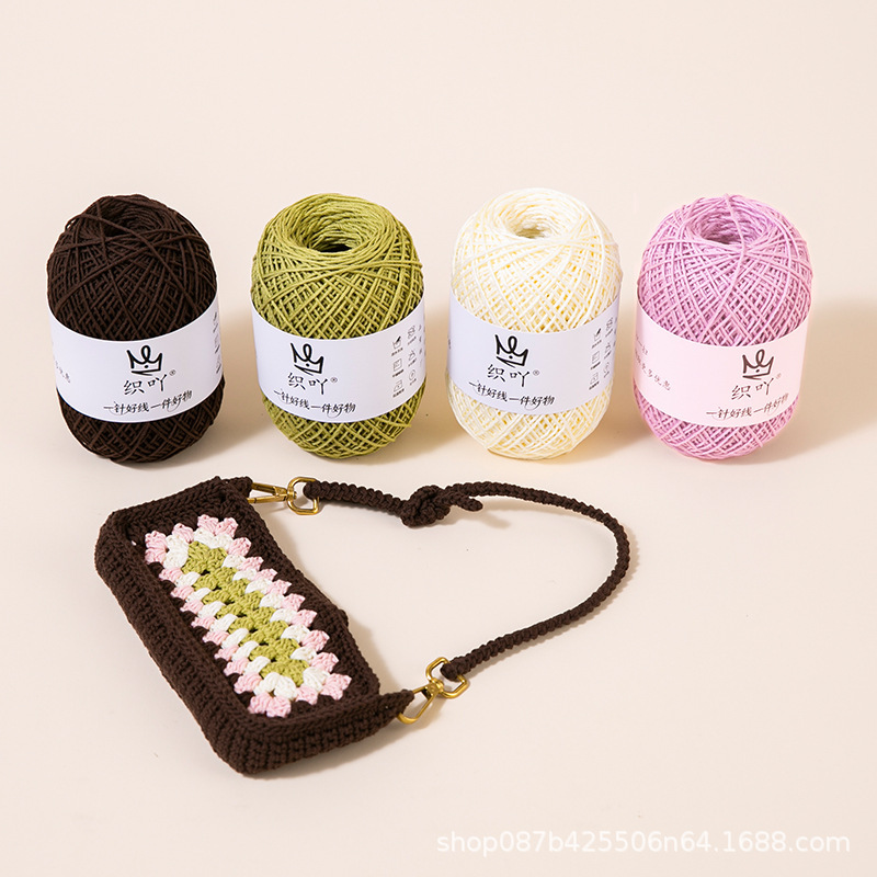 12-strand 1.2mm Korean large-eye organza oilo kupla yarn for handmade bag DIY round yarn 12-strand 1.2mm Korean large-eye organza oilo kupla yarn for handmade bag DIY round yarn