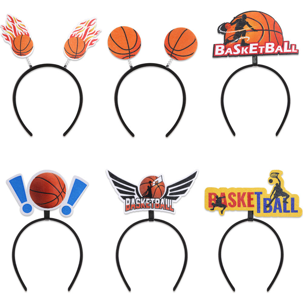 Diadema de baloncesto de Amazon, decoración del juego de la Copa del mundo de baloncesto de la NBA, diadema de letras, fanáticos, vítores, sombreros