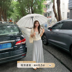 切糕自制小个子夏季气质女时尚通勤休闲套装针织吊带裙罩长裙裙子
