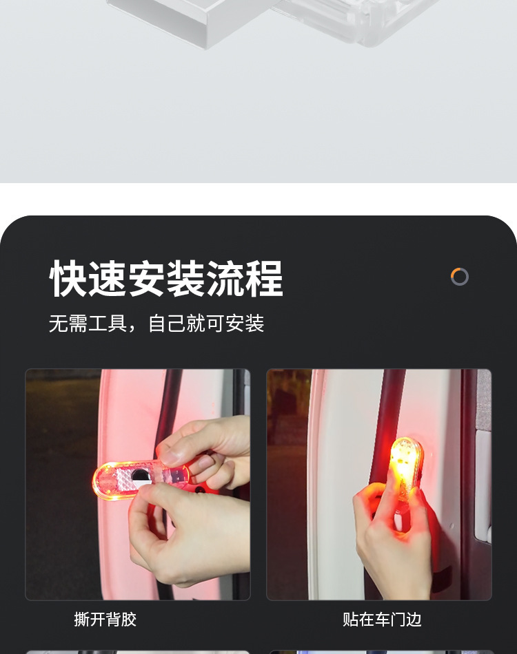 Magnetic Control Car Door Led Lighting Lamp, Car Welcome Light, Ground Lighting, No Wiring Required, Car Decoration, Door Opening Sensor Light