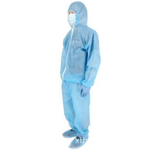 Factory Customized Disposable Non-Woven Coverall Hooded Split Work Clothes Dust-Proof and Splash-Proof Isolation Clothing