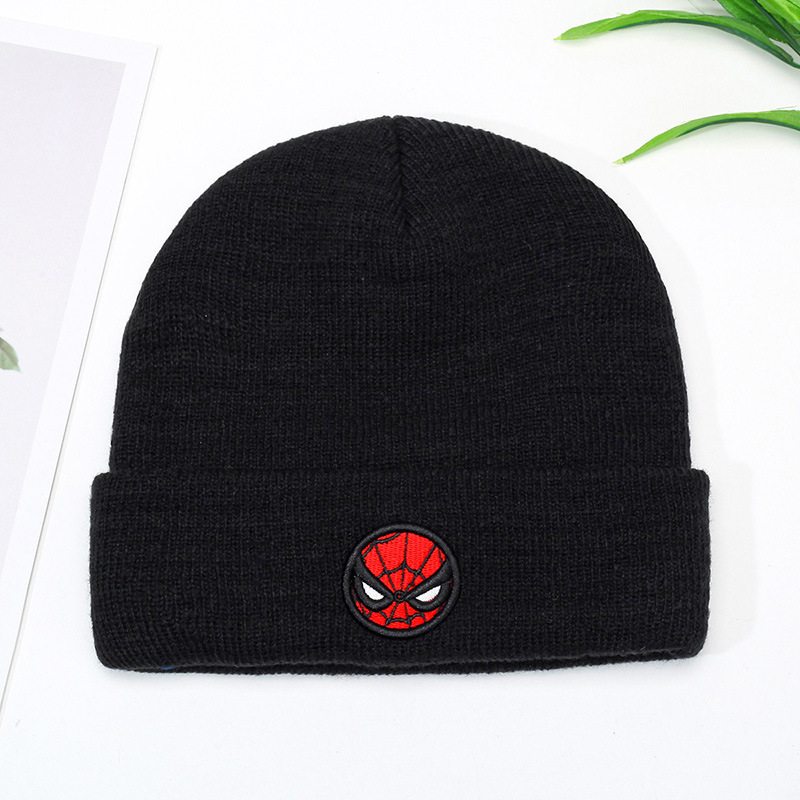 学生アニメ威スパイダーマンspider滅覇アメリカ隊長スーパーマン刺繍ニット帽保温冷帽|undefined