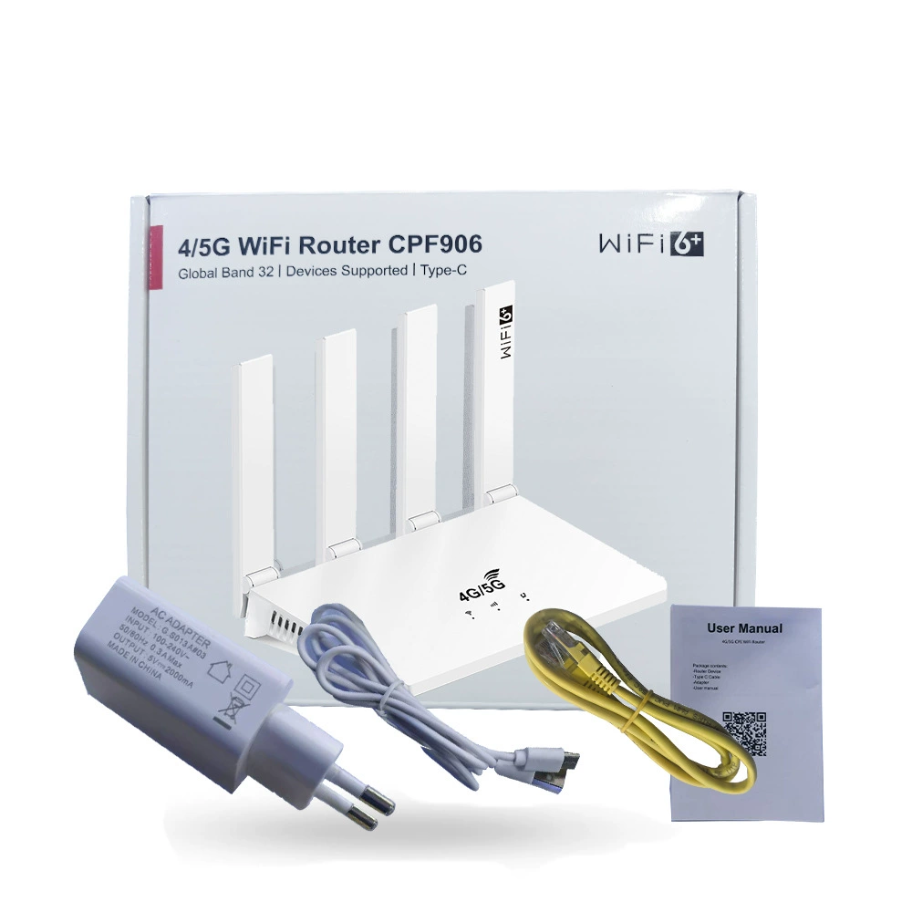 4G/5G Wi‑Fi 6 маршрутизатор CPF906, SIM карта LTE, европейская версия полного Неткома, 4 внешних антенны
