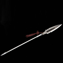 龙泉刀剑一体锻打霸王枪十八般兵器影视道具不锈钢收藏摆件未开刃