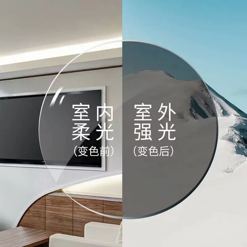 深圳康n特高清非球面变色防蓝光近视镜片1.56/1.61/1.67近视片