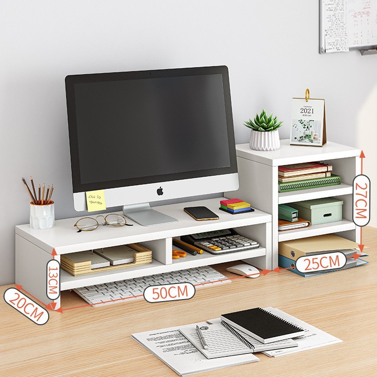 Soporte de elevación de computadora Soporte de soporte de monitor Base de elevación Estante de almacenamiento de escritorio de escritorio Estante de escritorio