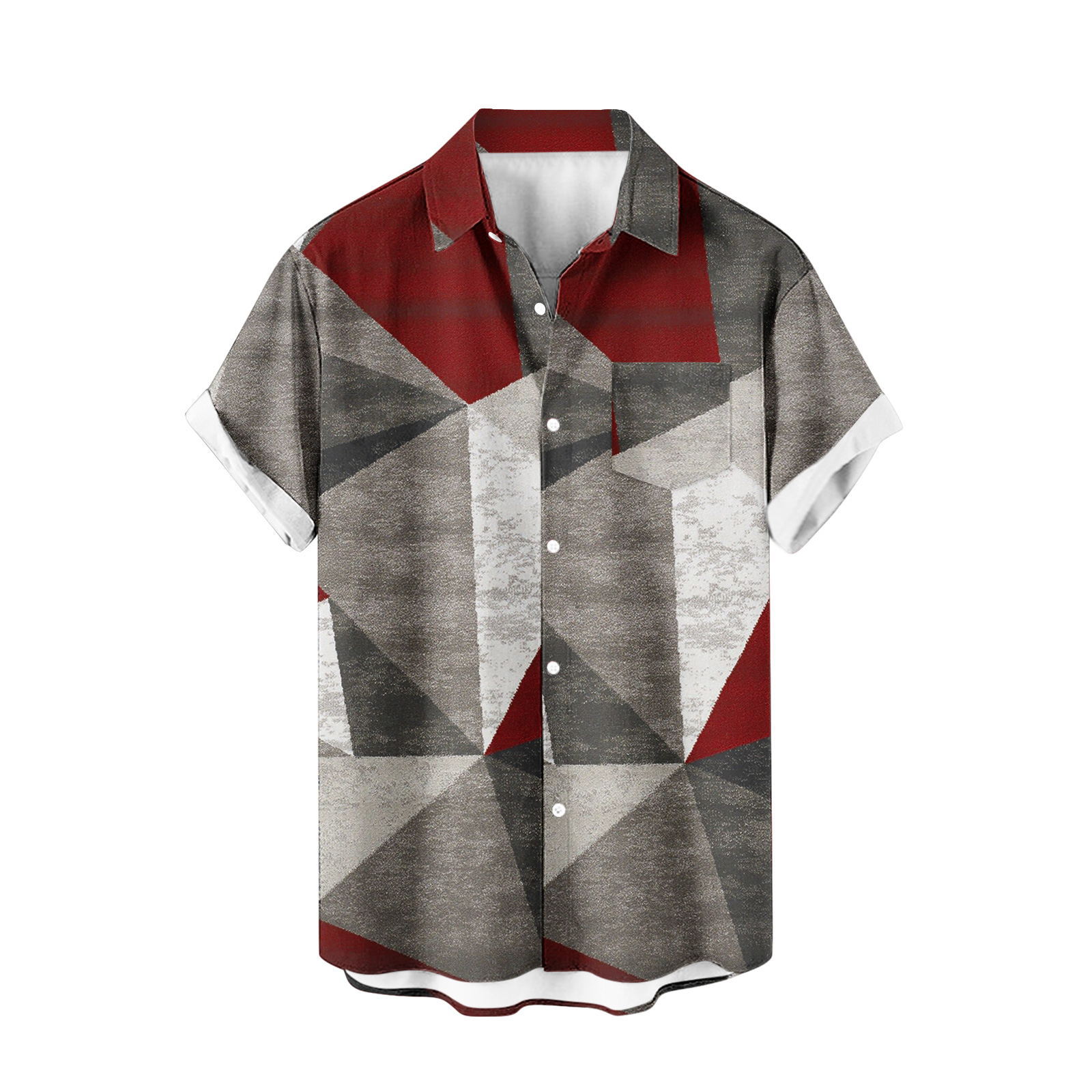 Venta caliente para hombres nueva camisa de manga corta 3D impresión digital moda casual Hawaii playa solapa para hombres