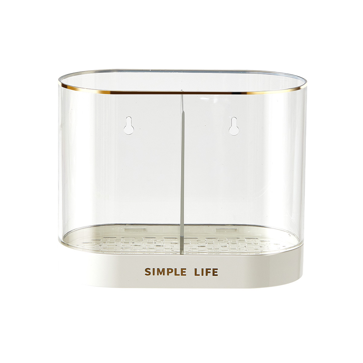 Jaula de palillos de cocina doméstica estante de almacenamiento colgado en la pared marco de almacenamiento de drenaje multifuncional para cubiertos a prueba de moho almacenar palillos tubo