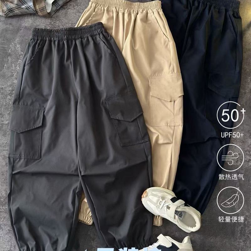 091920 秋季新款 儿童韩版基础拼接口袋工装裤 一件代发|undefined