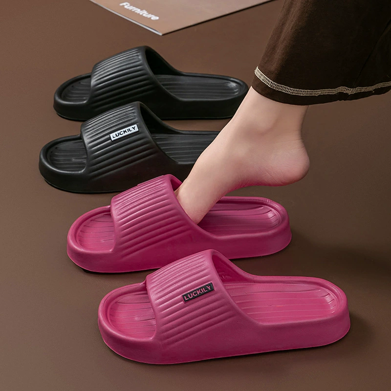 Мягкие эластичные высококачественные сандалии из ЭВА для женских домашних весенне-летних нескользящих тапочек для купания в ванной, не пахнущих ногами.