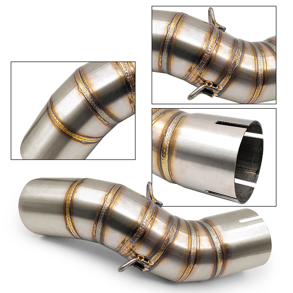 Suitable for Kawasaki Z900 2017-2020 motorcycle modified exhaust pipe stainless steel middle section transfer exhaust