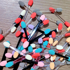 Double-Ended Eyeshadow Brush Latex Sponge Eyeshadow Stick Eye Makeup Brush Disposable Eyeshadow Makeup Cotton Beauty Makeup Tool