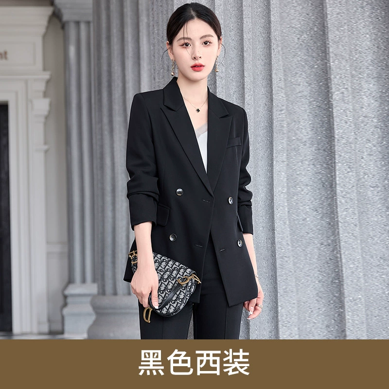 Orange autumn fitted classic suit jacket, bright catchy style