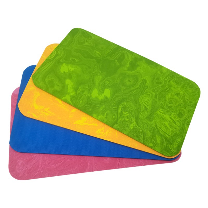 Full size TPE two-color-boutique clearance yoga mat defects 8/10 thick -60/80cm wide postage