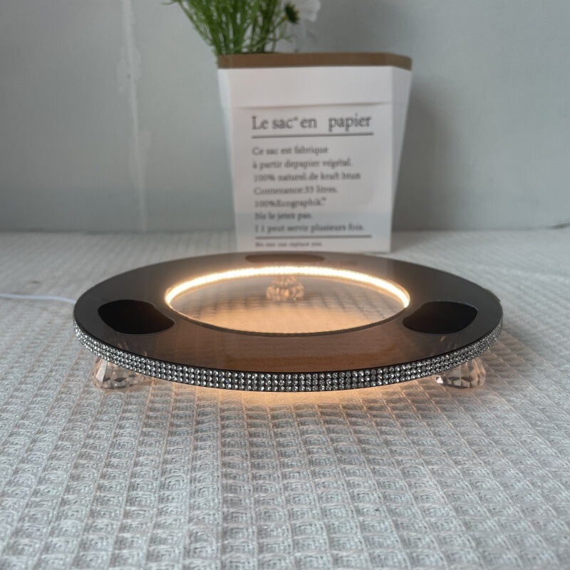 (ストアホットセール) Harman Kardon Glazed Crystal 無垢材デスクトップ滑り止めオーディオスタンド送料無料卸売|undefined