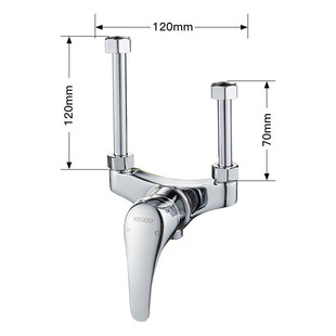 Surface-Mounted Shower Faucet with Hot and Cold Water Mixing Valve, Exposed Pipe Rain Shower, Solar Water Supply for Bathing K210434