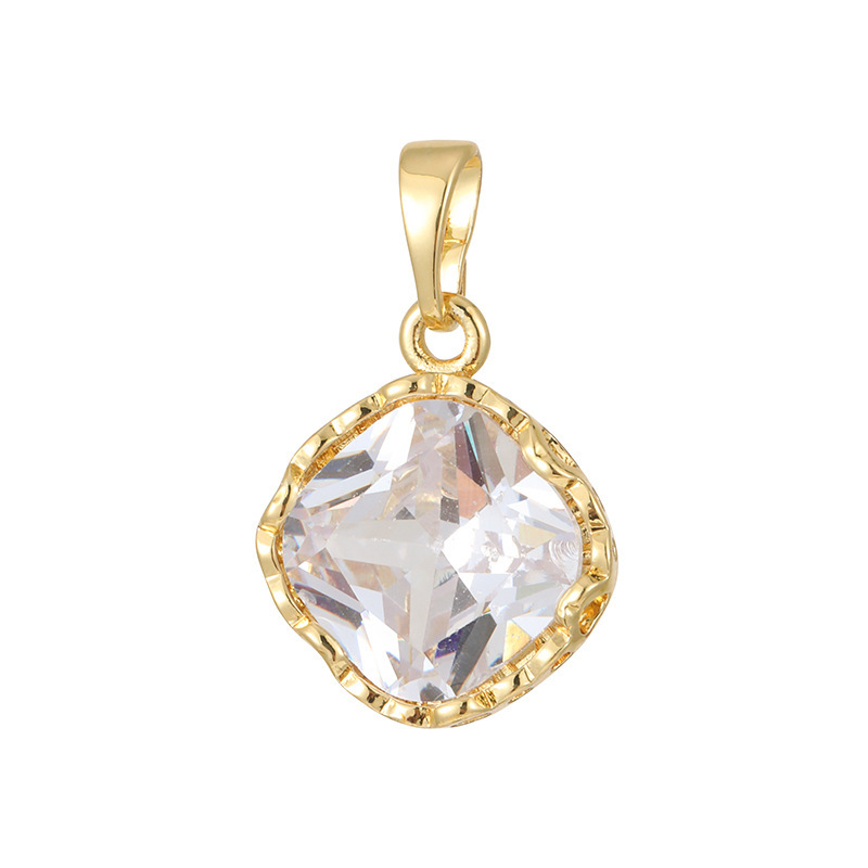 Joyas transfronterizas colgante de rubí esmeralda ligero de lujo accesorios de acero de titanio collar no decolor cadena clavícula