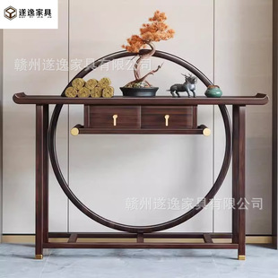 New Chinese-style Ebony Wood Hallway Table Wall-leaning Solid Wood End View Table Table Table for Living Room Entrance Nennave Incense Table Table