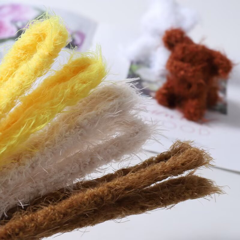 凤羽长毛扭扭棒超粗超密毛绒毛线扭扭棒毛根毛条手工diy小狗捧花