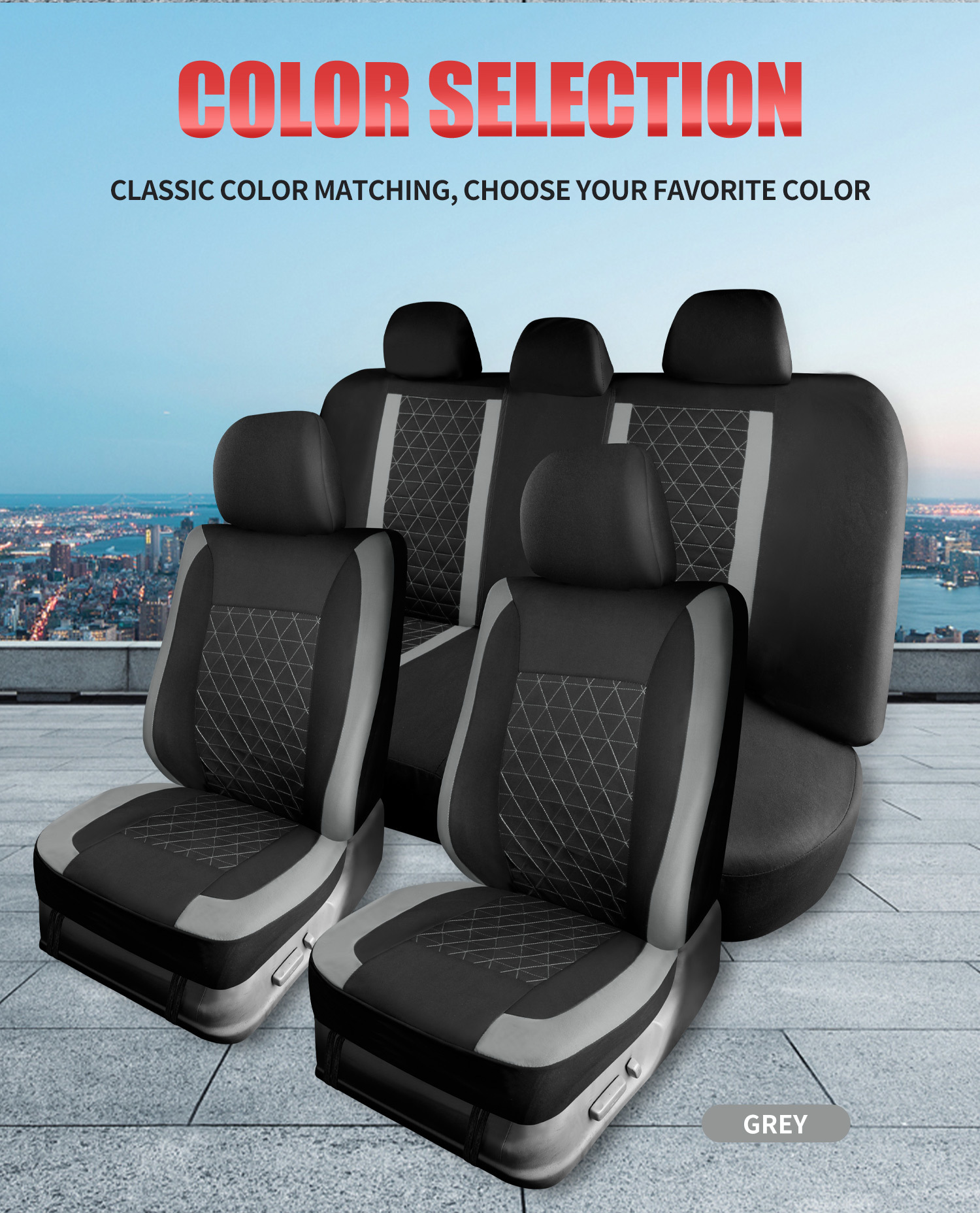 Factory Wholesale Car Seat Covers, Diamond Embroidered Seat Covers, Universal Seat Covers, Foreign Trade Cross-Border Five-Seater Full-Cover Car Seat Covers