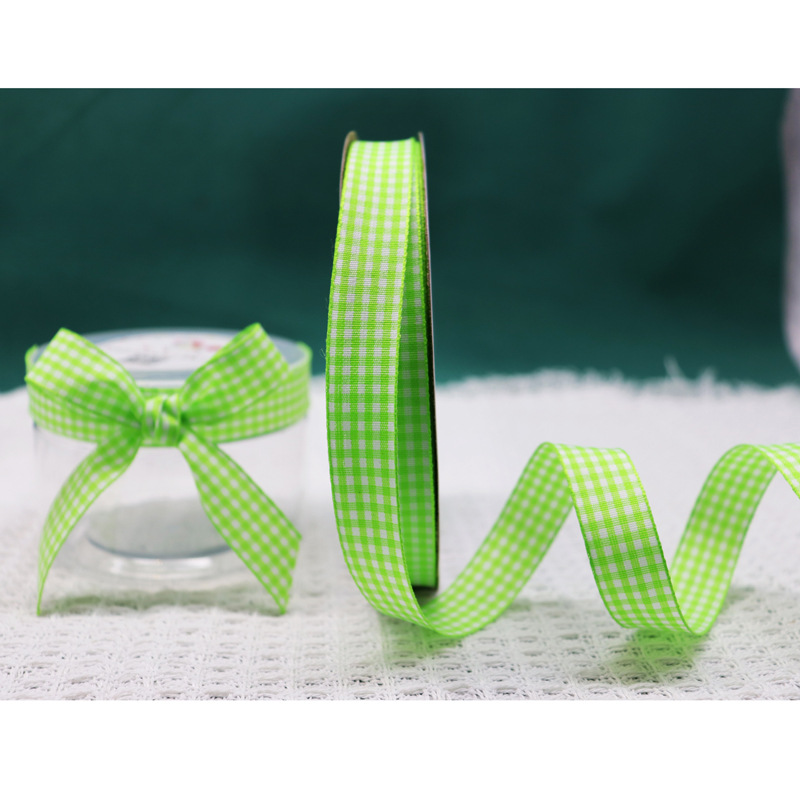 Pastoral estilo Plaid cinta de la torta de la cinta hecha a mano DIY material accesorios para el cabello cinta flor caja de regalo cinta de embalaje