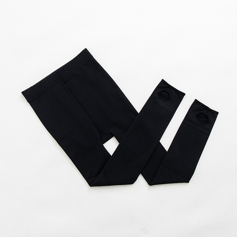 Otoño e invierno polainas de terciopelo fino desgaste exterior color de piel pantimedias de paso Levantamiento de cadera adelgazamiento pantalones de una pieza entrega de una pieza