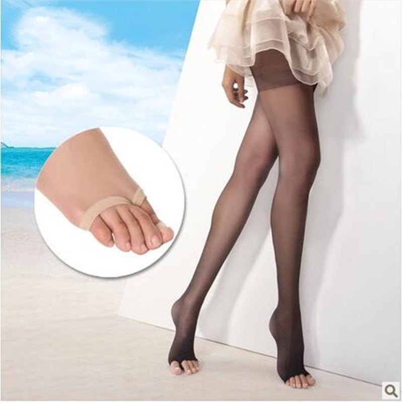 Thin Stockings, Toe-Toe Pantyhose, Spring and Summer Fish-Mouth Stockings, Open-Toe Stockings, Women's Fingerless Socks