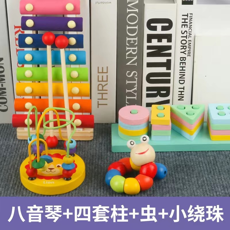 早期教育知育玩具子供木製赤ちゃんのおもちゃオルフ八音ピアノ子供ノックピアノセット木製教育遊び|undefined