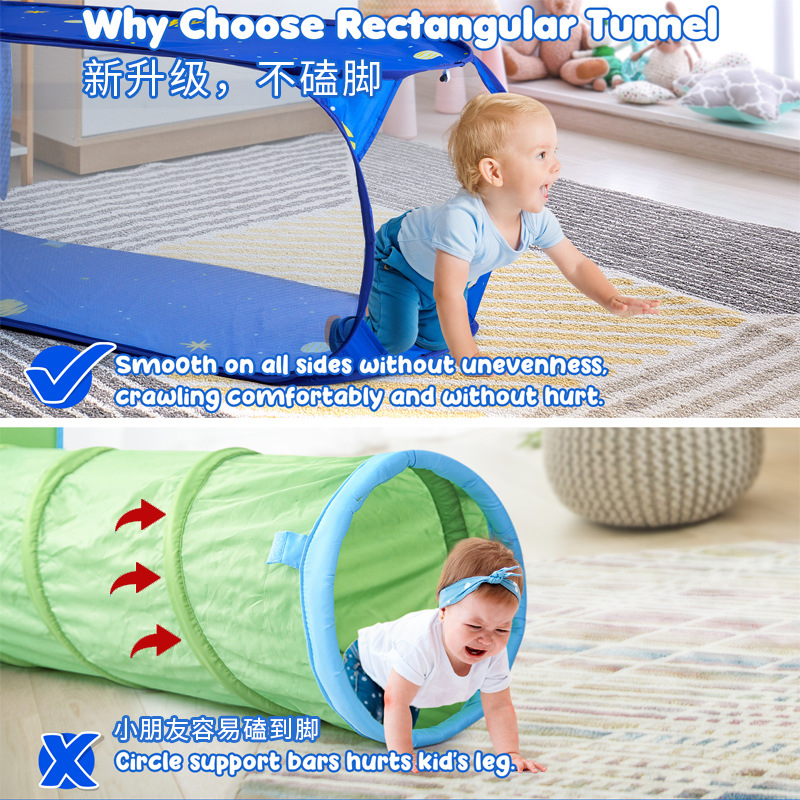 跨境亞馬遜超大兒童帳篷三件套室內外隧道投籃球池遊戲屋玩具批發