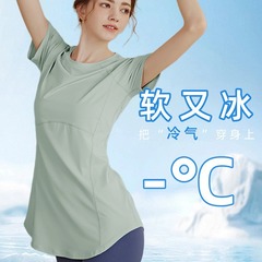 Women's High-End Sport Short Sleeve T-Shirt for 2024 Summer, Fitted Slimming Quick-Dry Yoga Short Sleeve Running Training Fitness Top