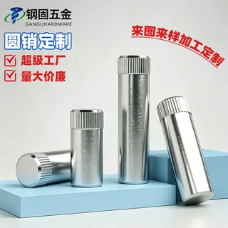 非标定制304不锈钢圆柱销滚花销销轴GB119加硬淬火定位销玩具车轴