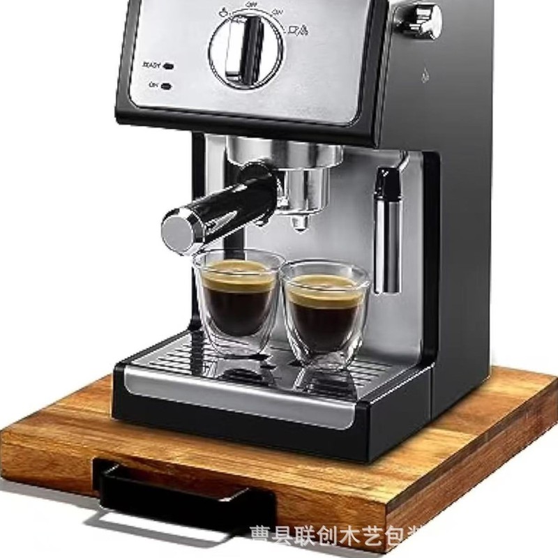 木製スライドベース家電木製スライド収納オーガナイザートレイスライドベースコーヒーマシン収納ラック|undefined