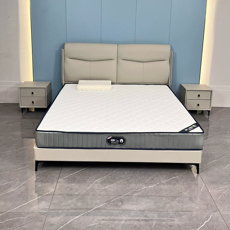 Кожаная двуспальная кровать первый слой коровьей кожи бренд легкий, минималистский минималистский, минималистский, мягкая кровать Современное минималистичное программное обеспечение для спальни