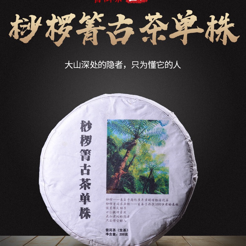 2018 Forest Tuo 200g Yellow Slices Pu'Er Raw Tea Cloud Tea Aged Ancient Rhyme Ancient Pu'Er Tea Cake
