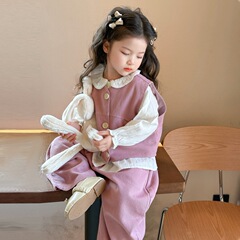 女童秋装韩版套装2025新款儿童马甲时髦洋气两件套宝宝春秋款衣服