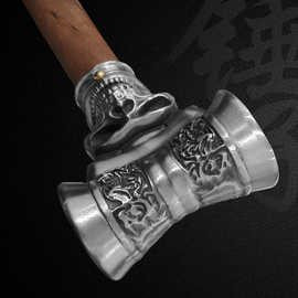 跨境爆款新品工艺拼摆件不锈钢骨朵锤子大拇指实心铁锤车载多功能