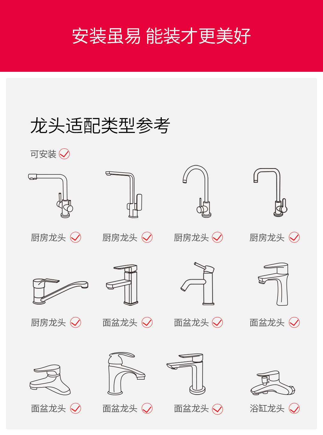The Da Bai dual-function faucet, water nozzle and foaming device features 360° universal water outlet and dual water spray mode, as well as a variety of water sprinklers undefined
