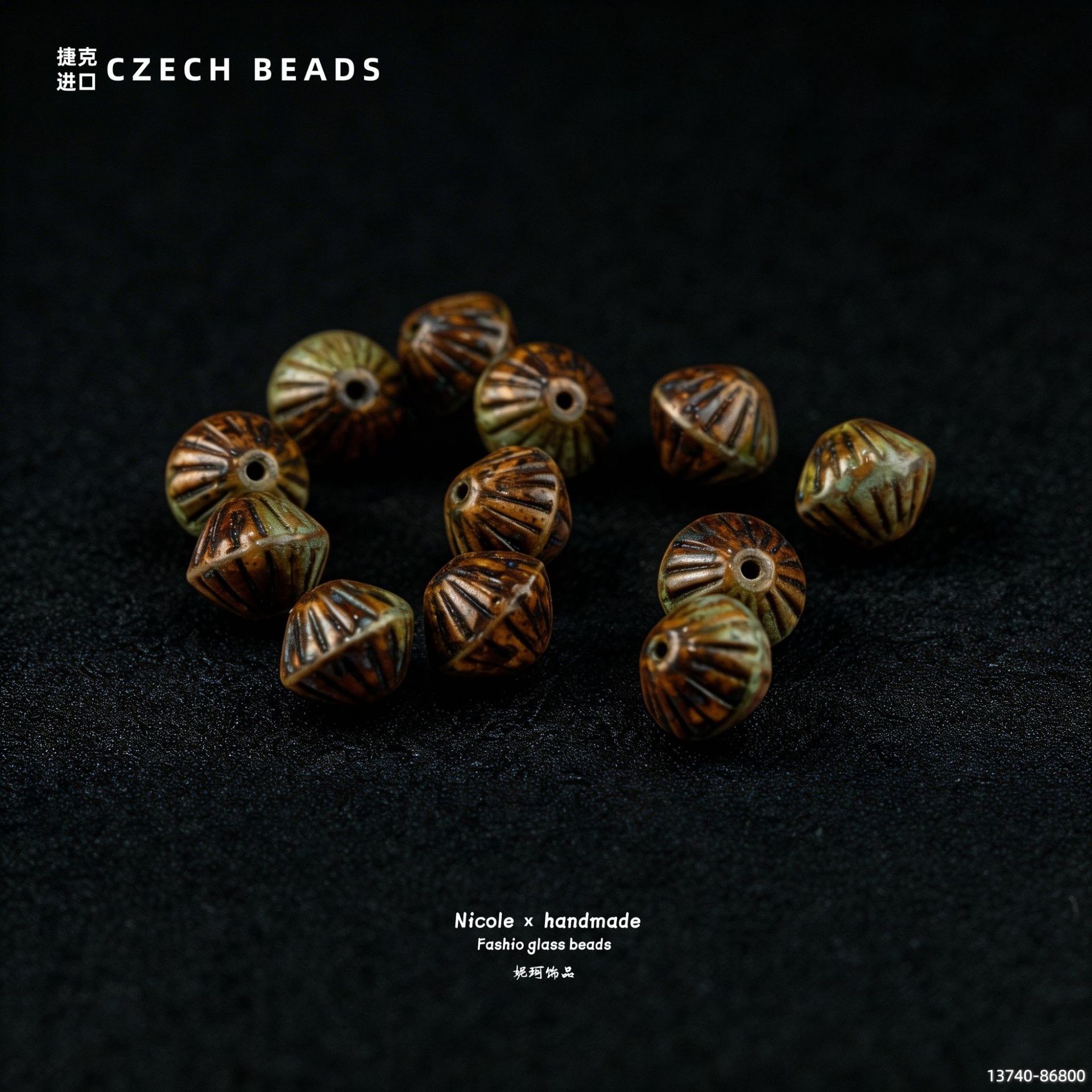 Importado Checo Baos Osha esmaltado linterna cuentas de mano 9mm accesorios de material DIY pulsera alrededor de 100 piezas image 21