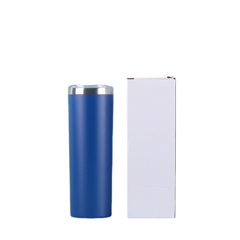 20oz taza de vacío portátil taza recta adelgazante taza de acero inoxidable taza recta taza de coche 600ml