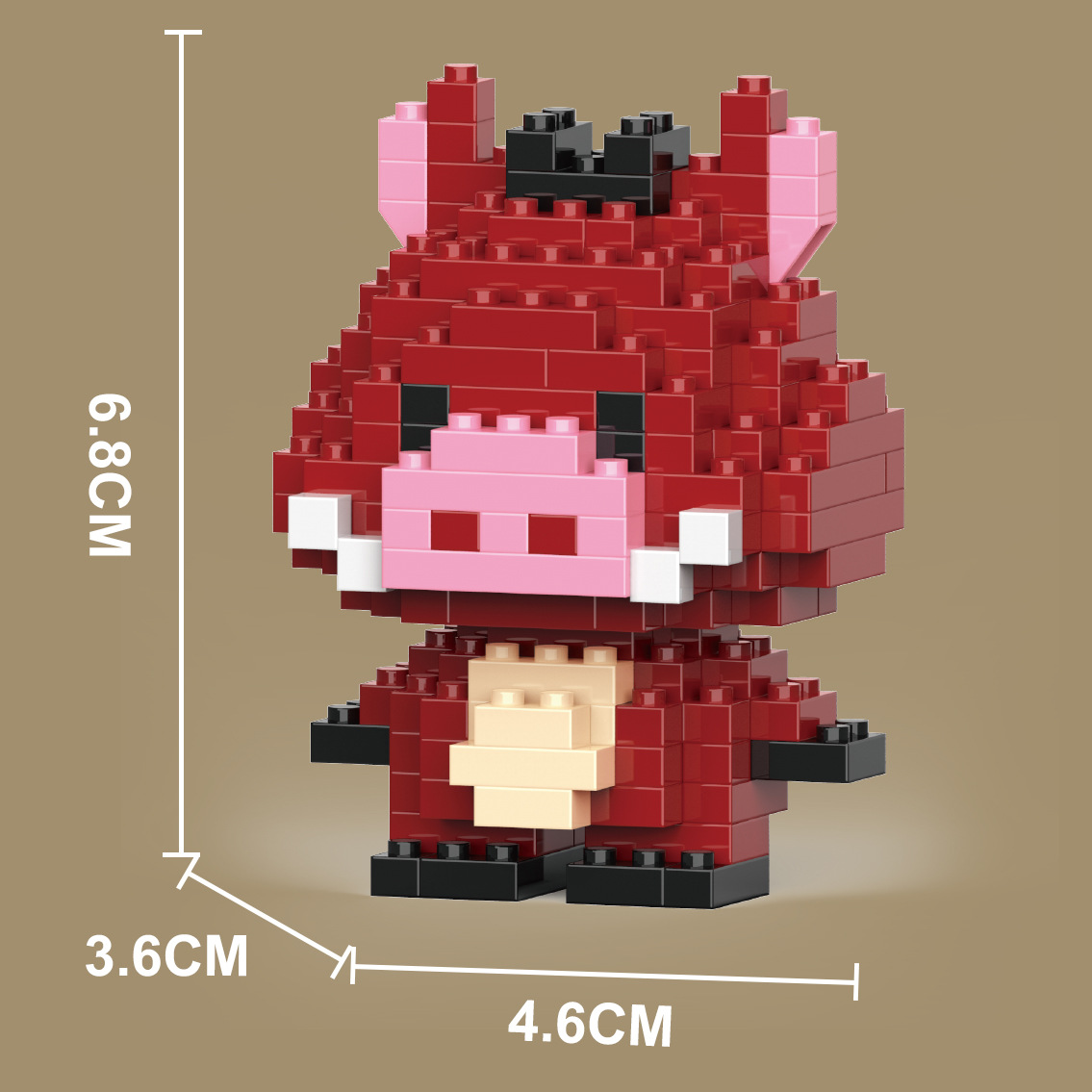 Compatible con LEGO gigante Panda flor azul lindo muñeca de dibujos animados montado bloques construcción juguete para niños puesto caja ciega al por mayor