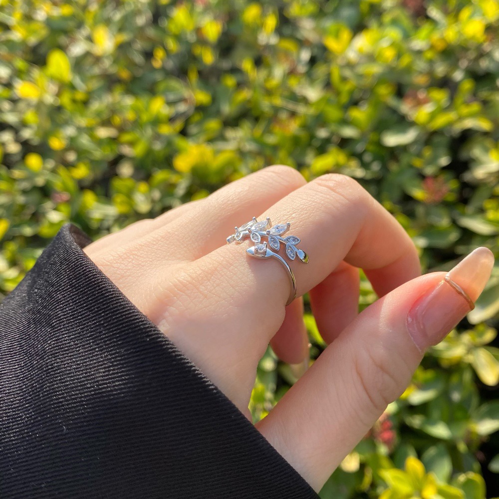 6g Weight Zircon Inlay Material Open Rings Classification Adjustable Ring Size 1 Piece Quantity Holiday, Daily Occasion 925 Sterling Silver Material Geometric Pattern Women's Gender Plating, Inlay Design Basic, Modern Style, Classic Style Style 925 Sterling Silver Zircon Geometric Open Rings 34