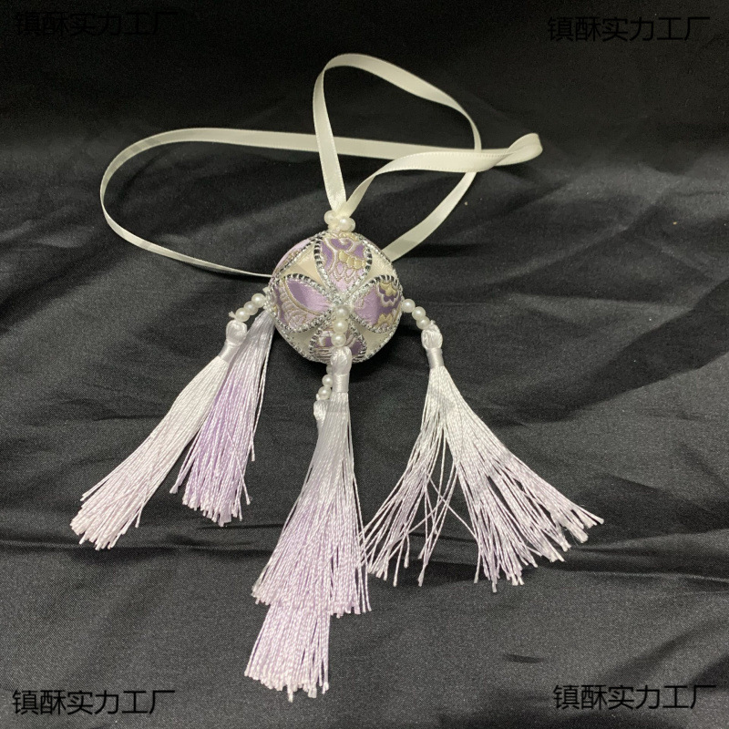 広西チワン族自治区京西州手作り 4cm 民族特色状絹ペンダントアジサイ工芸品ギフト|undefined