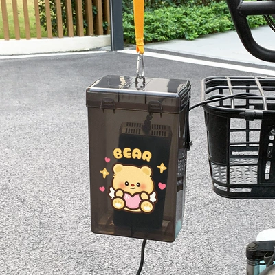 Other Electric Vehicle Accessories — cover for electric vehicle chargers - black-yellow-webbing-hook-angel-heart-butter-bear