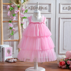Cross-border children's clothing princess dress summer new formal dress little girl net bell-bottom dress children's fashion show dress