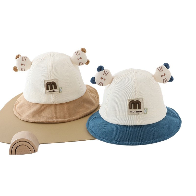 Sombreros para bebés primavera y otoño orejas super lindas para niños pescadores para niños niñas para bebés delgados sombreros de caña de otoño
