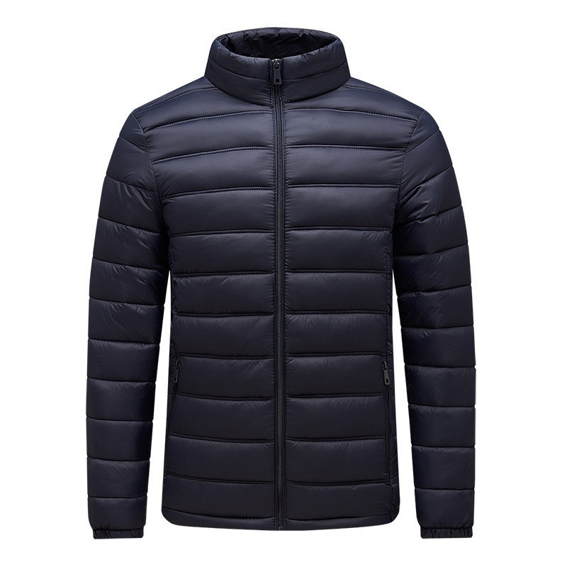 2026年新作メンズダウンコットンジャケット、大きいサイズ、クロスボーダー、スタンドカラーコート、厚手で暖かいフード付きコットンジャケット、卸売