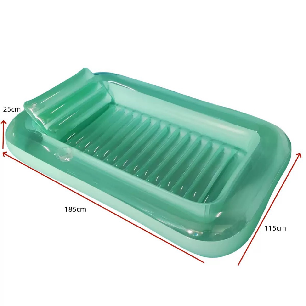 现货源头厂家pvc充气水上用品漂浮垫浮床浮排日光浴躺椅阳光水池