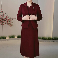 2025新款女春秋季喜婆婆婚宴装妈妈礼服重要场合两件套裙子连衣裙