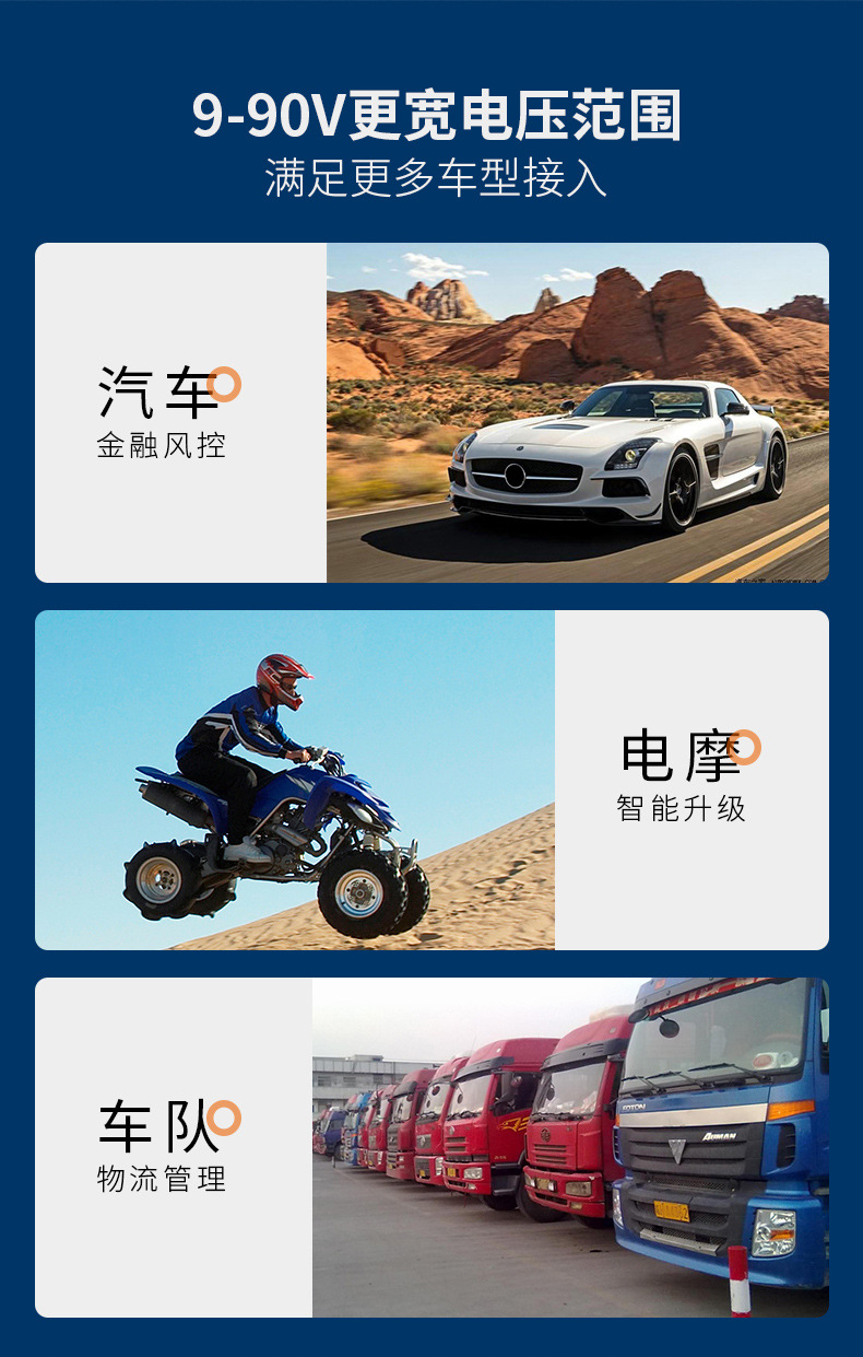 Factory direct sales 4G electric car GPS locator anti-theft device built-in traffic real-time tracking Beidou
